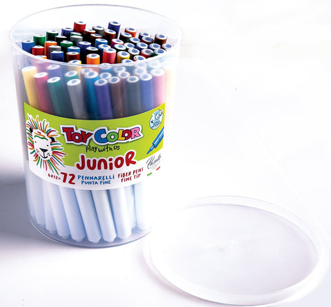 Junior Fine Tips Fiber Pens Jar of 72