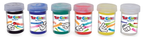 Superwashable Finger Paint Box of 6 Pots 25ml