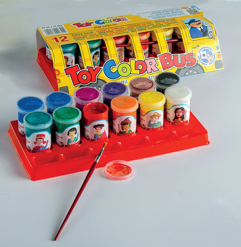 Toy Color Bus Superwashable 12 Pots Paint 12ml