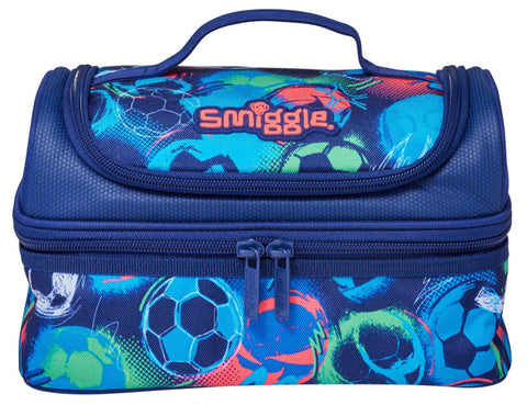Smiggle Blue Limitless Football Classic Attach Backpack 42cm School Set