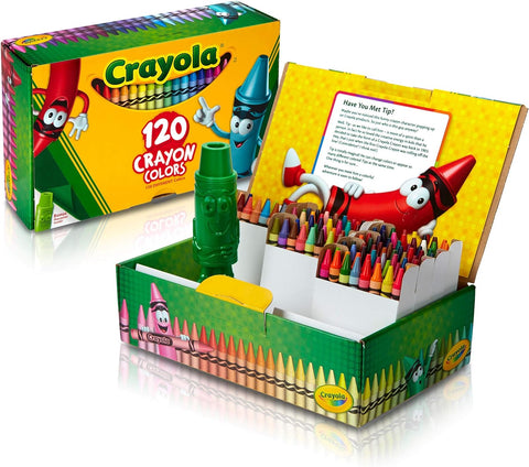 120 Count Coloring Crayons with Sharpener