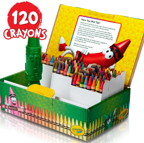 120 Count Coloring Crayons with Sharpener