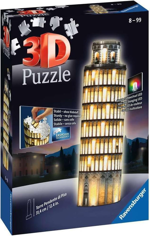 Ravensburger Leaning Tower of Pisa Night Edition 3D Puzzle 216 Pieces