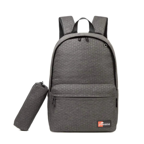 Jasminestar Grey Backpack 46cm With Pencil Case