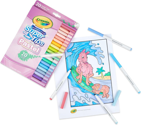 20 Supertips Washable Pastel Markers