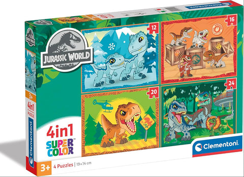 Clementoni Jurassic World 4 In 1 Supercolor Puzzle
