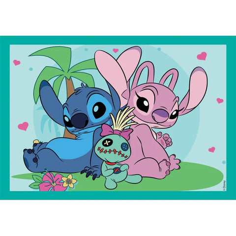 Clementoni SuperColor 4 in 1 Disney Stitch Puzzle 12, 16, 20, 24 Pieces