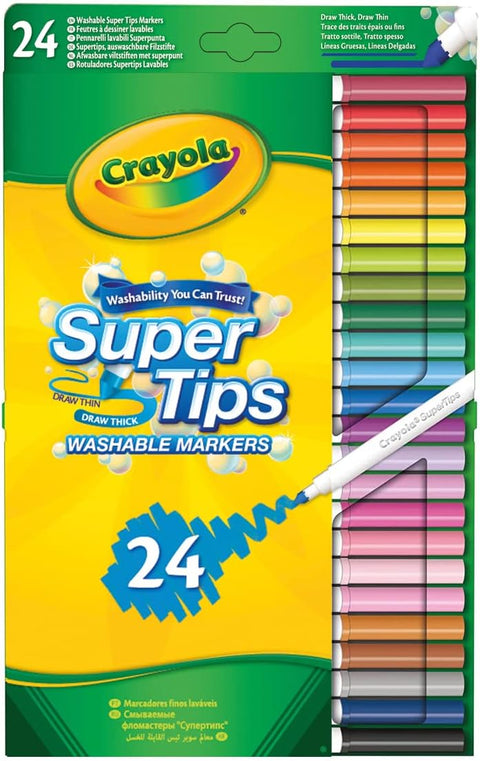 24 Supertips Washable Markers