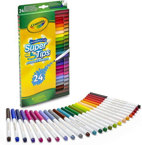 24 Supertips Washable Markers