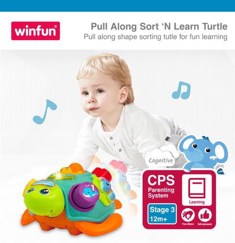 Winfun Pull Along Sort 'N Learn Turtle