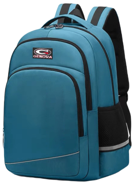 Genova Green 3 Compartments Backpack 48cm