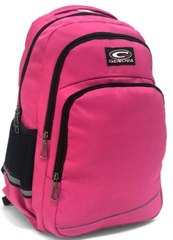 Genova Pink 3 Compartments Backpack 48cm