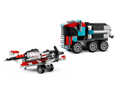 LEGO - Creator 3 in 1 Flatbed Truck with Helicopter 270 Pieces