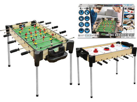 Ambassador Games 2-In-1 Reversible Football (Foosball/Soccer) & Hover Puck Air Hockey Table