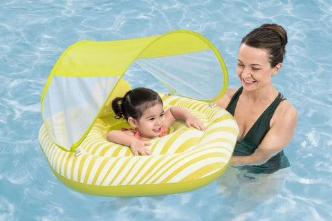 Bestway Comfort Plush Shaded 2-Ring Baby Boat 84x82.5cm