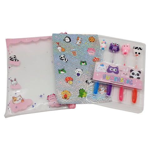 Hot Focus Gel Pentastic Critters Stationery Writing Fun Set