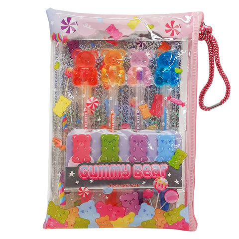 Hot Focus Gel Pentastic Gummy Bear Stationery Writing Fun Set