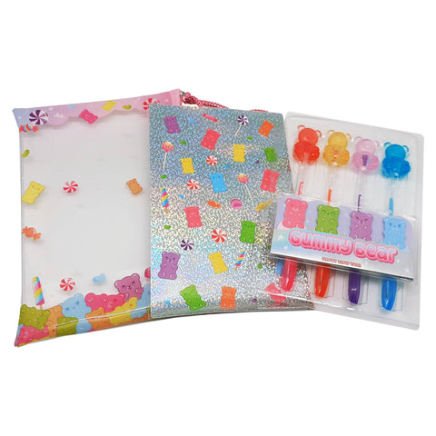 Hot Focus Gel Pentastic Gummy Bear Stationery Writing Fun Set