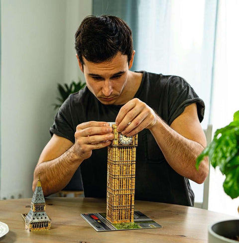 3D Puzzle, Big Ben Night Edition with LED Lights, 216 Pieces