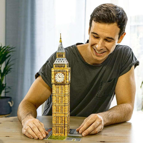 3D Puzzle, Big Ben Night Edition with LED Lights, 216 Pieces