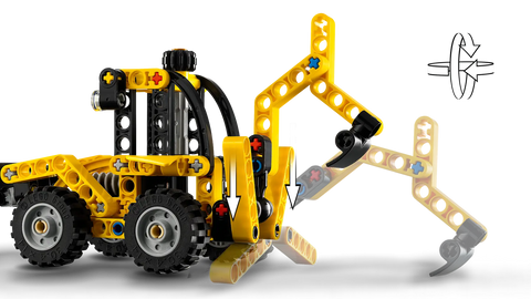 LEG O - Technic Backhoe Loader 42197 104 Pieces