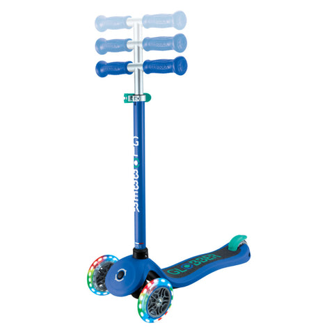 Globber Primo Lights 3-Wheel Scooter Navy Blue 3-7 Years