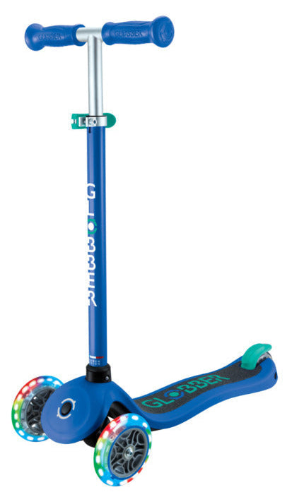 Globber Primo Lights 3-Wheel Scooter Navy Blue 3-7 Years