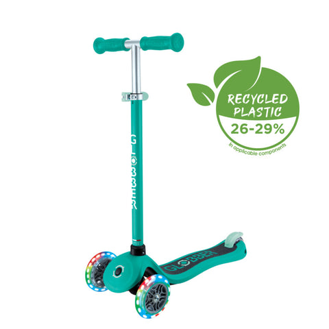 Globber Primo Lights 3-Wheel Scooter Emerald Green 3-7 Years