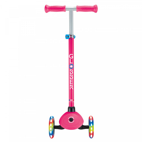 Globber Primo Lights 3-Wheel Scooter Fuschia 3-7 Years