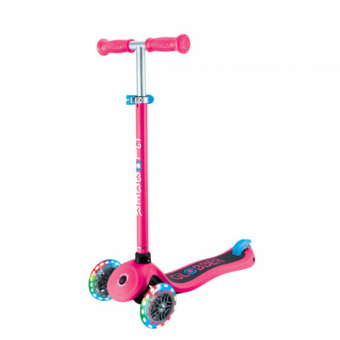 Globber Primo Lights 3-Wheel Scooter Fuschia 3-7 Years