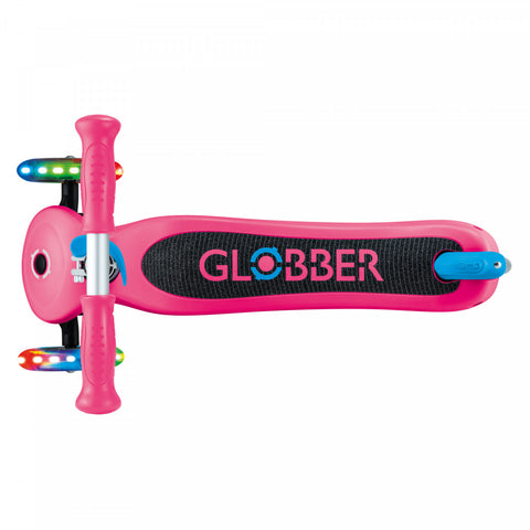 Globber Primo Lights 3-Wheel Scooter Fuschia 3-7 Years