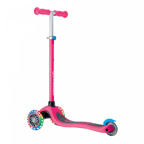 Globber Primo Lights 3-Wheel Scooter Fuschia 3-7 Years