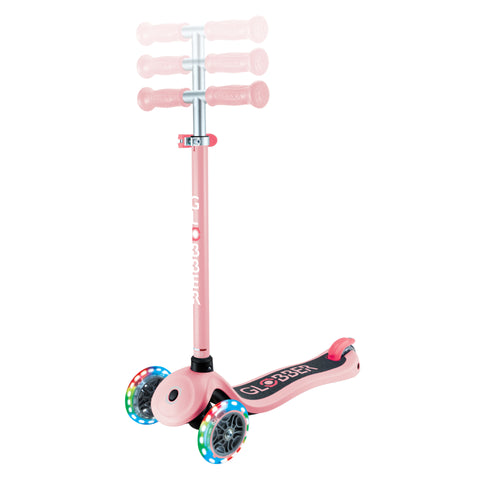 Globber Primo Lights 3-Wheel Scooter Pastel Pink 3-7 Years