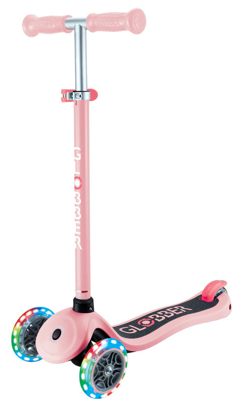 Globber Primo Lights 3-Wheel Scooter Pastel Pink 3-7 Years