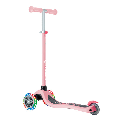 Globber Primo Lights 3-Wheel Scooter Pastel Pink 3-7 Years