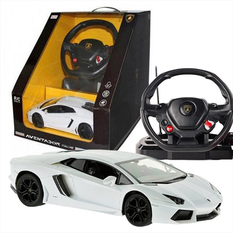 Rastar 1:14 Lamborghini Aventador LP700 White With Steering Wheel Controller R/C