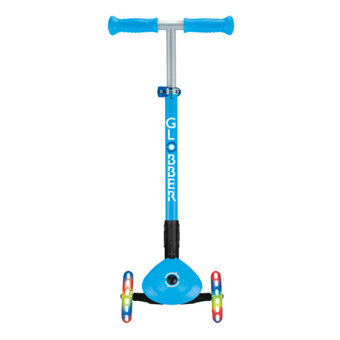 Globber Primo Foldable Lights 3-Wheel Scooter Skye Blue 3-7 Years