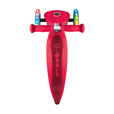 Globber Primo Foldable Lights 3-Wheel Scooter Red 3-7 Years