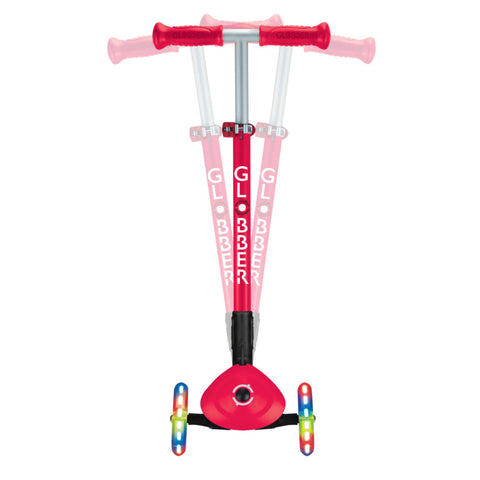 Globber Primo Foldable Lights 3-Wheel Scooter Red 3-7 Years