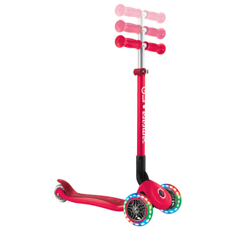 Globber Primo Foldable Lights 3-Wheel Scooter Red 3-7 Years