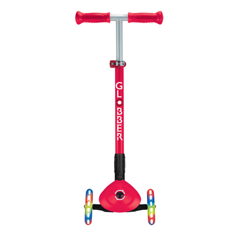Globber Primo Foldable Lights 3-Wheel Scooter Red 3-7 Years