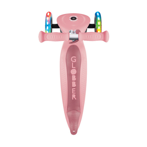 Globber Primo Foldable Lights 3-Wheel Scooter Pastel Pink 3-7 Years