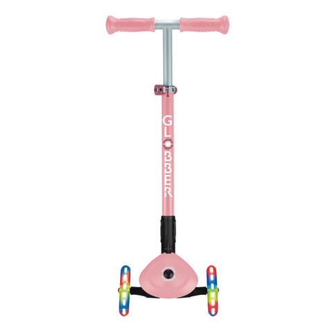 Globber Primo Foldable Lights 3-Wheel Scooter Pastel Pink 3-7 Years