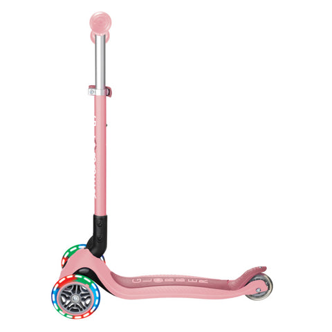 Globber Primo Foldable Lights 3-Wheel Scooter Pastel Pink 3-7 Years