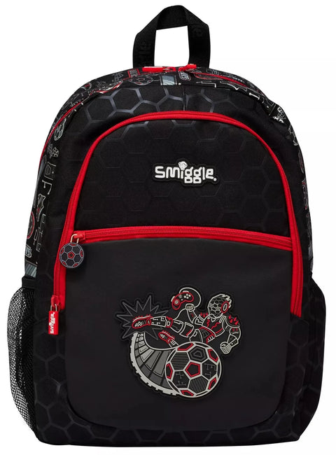 Smiggle Red Football Classic Backpack 42cm