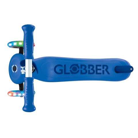 Globber GO•UP Sporty Lights 360 Scooter With Seat Deep Blue 1-7 Years