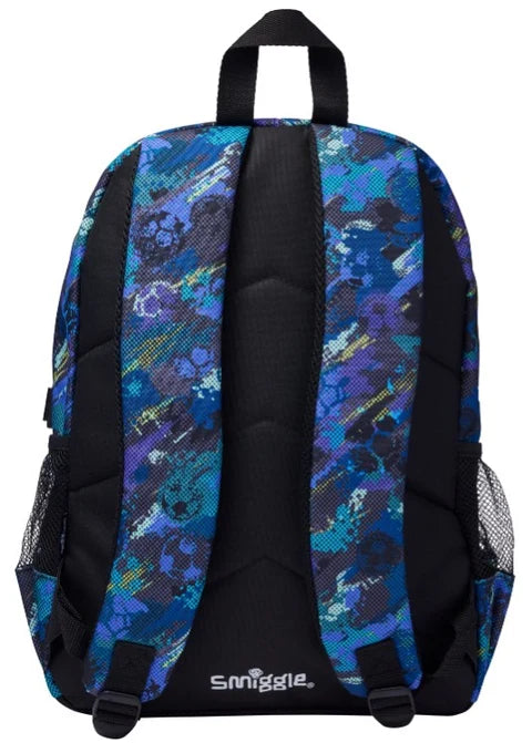 Smiggle Black Trailblazer Classic Attach Backpack 42cm School Set