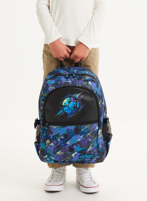 Smiggle Black Trailblazer Classic Attach Backpack 42cm