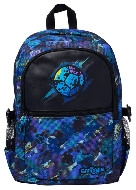 Smiggle Black Trailblazer Classic Attach Backpack 42cm School Set