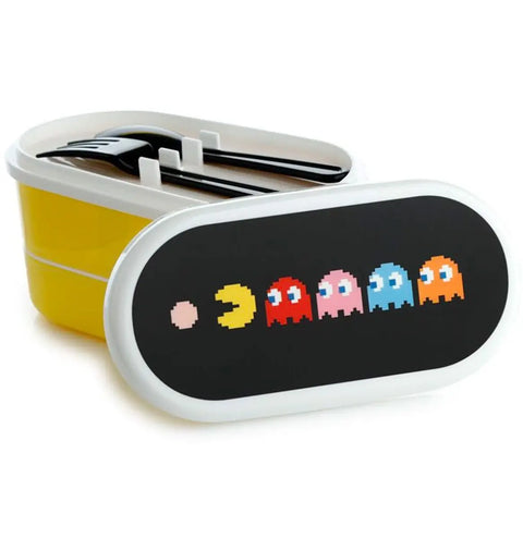 Puckator Pac-Man Lunch Box With Cutlery